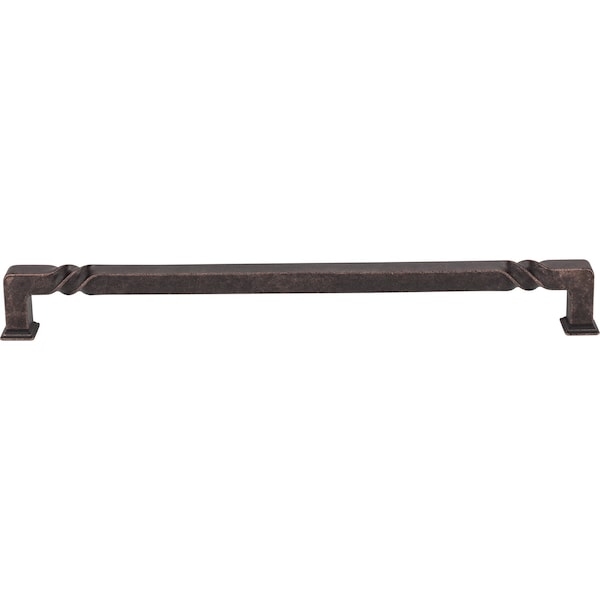 12 Center-to-Center Distressed Oil Rubbed Bronze Rustic Twist Tahoe Appliance Handle